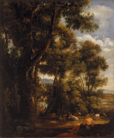 Paisaje con cabrero y cabras de John Constable